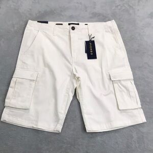 NWT SIZE 54/US 38 Piombo  White Cargo Shorts